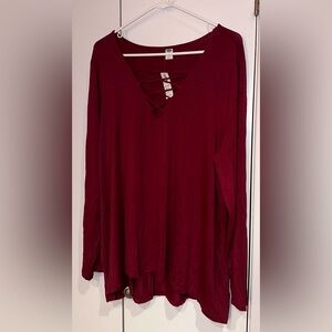 Old Navy top with lace up detail. Size XXL